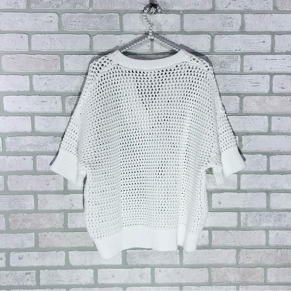 Haven Well Within Knot Stitch Henley Sweater in White Size L - Picture 4 of 9